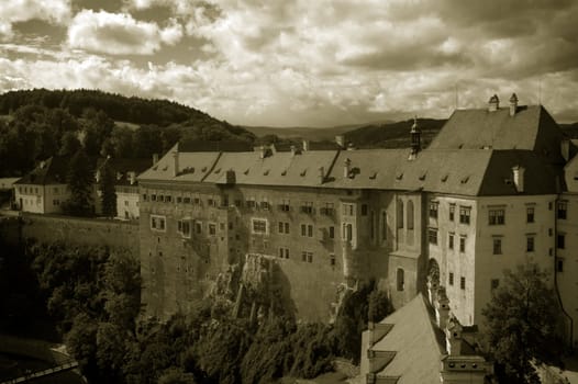 Czech Krumlov tower view, Czech Republic