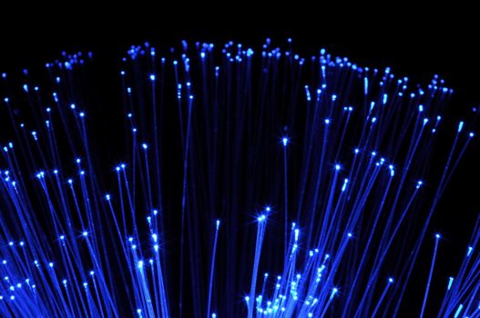 cable of fiber optics showing technology or communication concept
