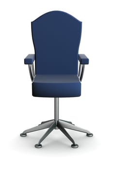 Office armchair on a white background. 3D image.