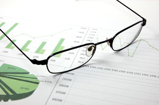 business chart showing financial success at the stock market