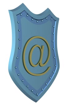 Conceptual image of e-mail. 3D illustrations.