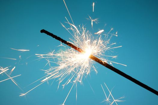 christmas sparkler with copyspace for text message