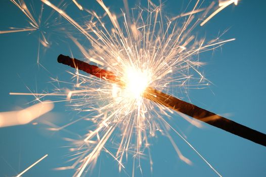 abstract holiday sparkler background with copyspace for text message