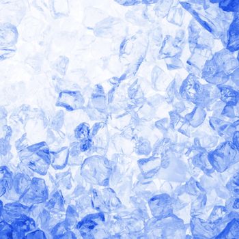 square cool ice background in blue with copyspace