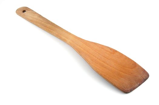 Its a wooden spoon isolated on a white background