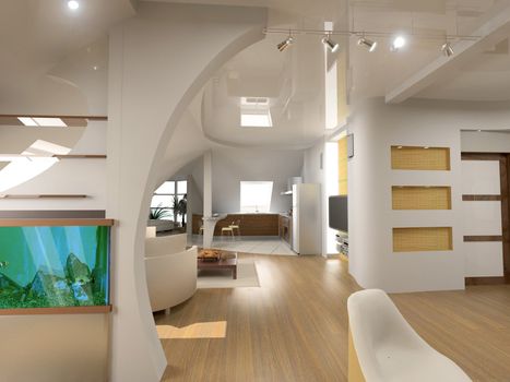 modern interior design ( image 3D)
