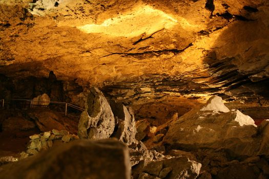 the undergroung cave interior