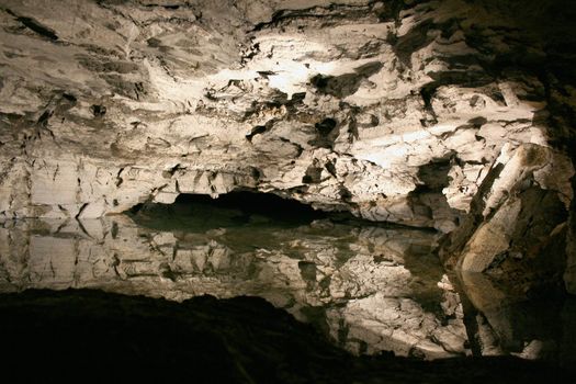 the undergroung cave interior
