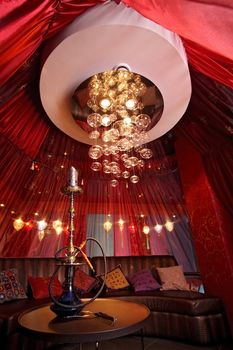 Room in east style for hookah smoking
