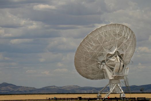 One of the antennae listening to the universe at the Very Large Array in New Mexico.