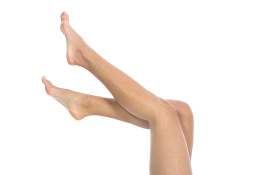 Woman legs on  isolated background