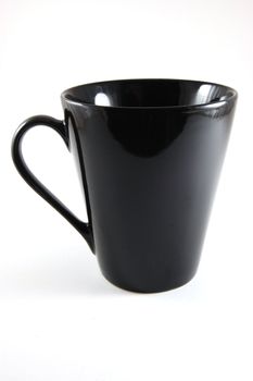 A black Cup isolated on a white background.