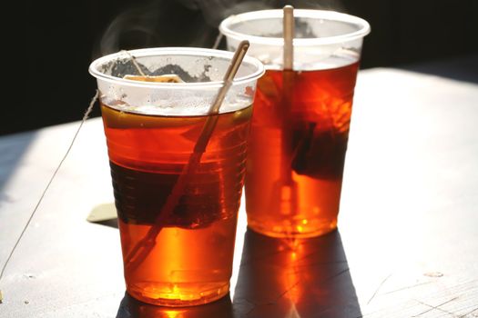 Red Hot Tea in Glass, Vapour(pair)