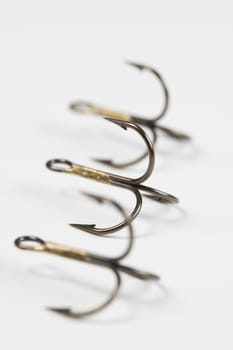 Fishing hooks with clipping paths 