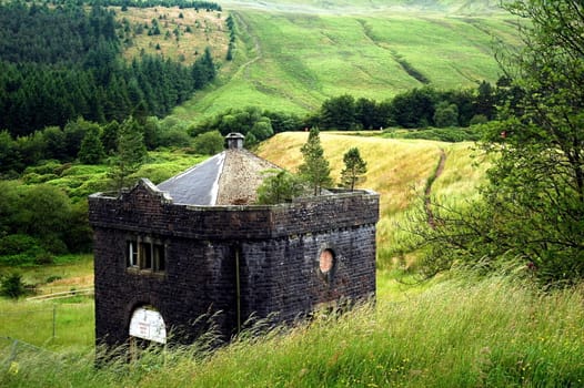 building by pen-y-land,  horizontally framed shot    