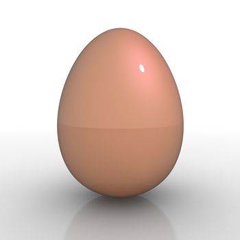 a single shiny egg with bronze colour