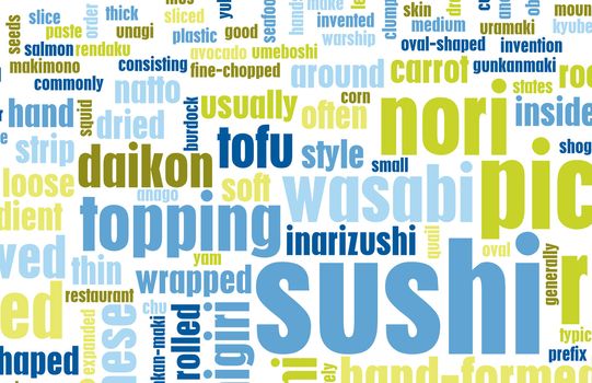 Sushi Menu Background for Japanese Food Meal