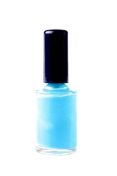 The small bottle with pink nail polish, is used in the course of manicure.