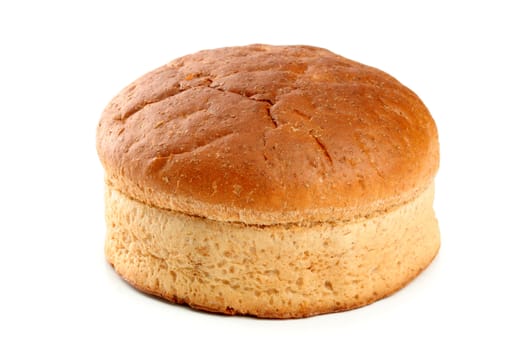 Loaf of fresh bread, isolated on white