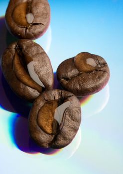 Coffee and water drops