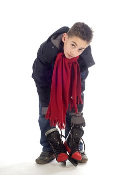 a young boy and his skates