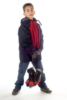 a young boy and his skates