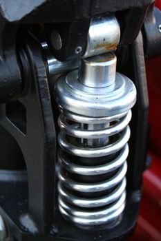 Spring element in the hydraulic elevating mechanism, (look similar images in my portfolio)