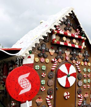 Scotiabank's Gingerbread House in Emancipation Park, in Kingston, Jamaica. Image taken on December 20, 2009.