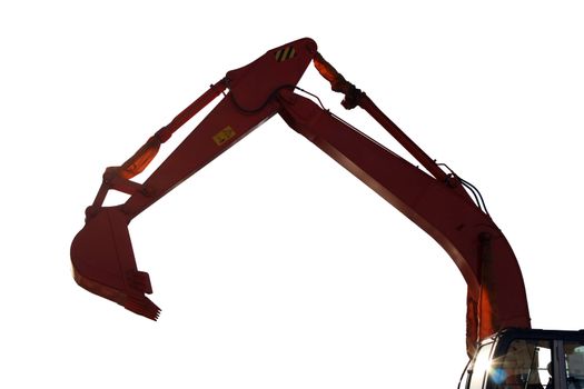 Hand and dipper of a building grapple dredger, Isolated (look similar images in my portfolio)