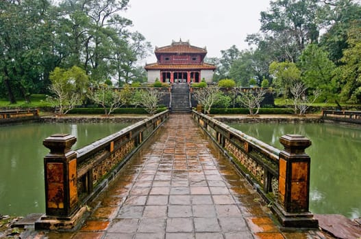 Access bridge  to the Tomb of Khai Dinh