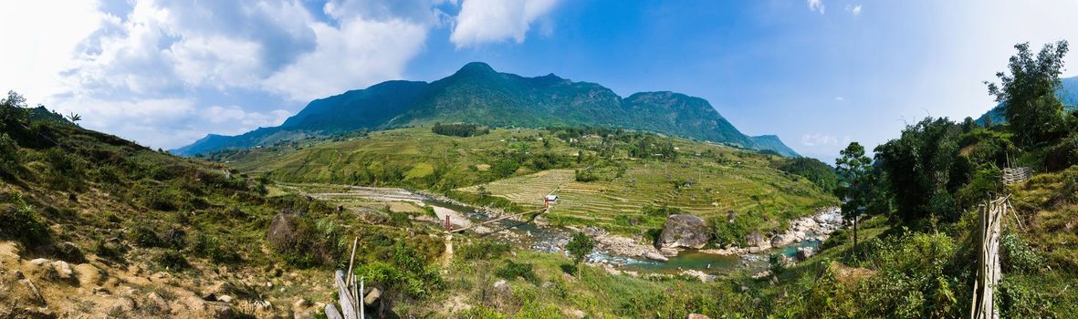 Located at Lao Cai Province, northern Vietnam,  we find the Hoang Lien Mountain Range.