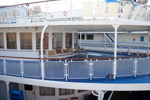Passenger deck of the motorship which has moored to the central jetty, (look similar images in my portfolio)