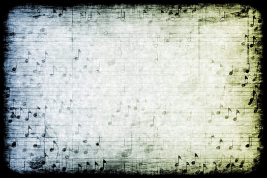 A Music Themed Abstract Grunge Background Texture