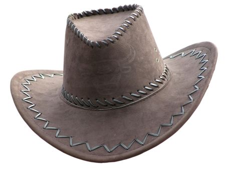 cowboy's hat against the white background            