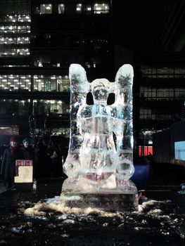 Canary Wharf London - January 15: Ice Sculpture Festival January 15th, 2010 in Canary Wharf London.