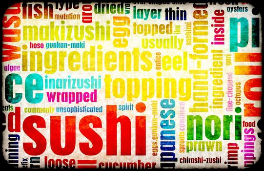 Sushi Menu Background for Japanese Food Meal