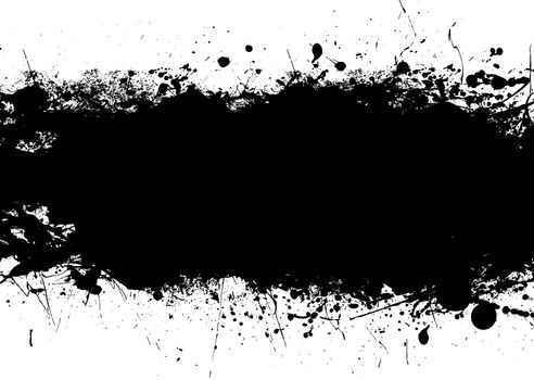 Ink black splat banner with room to add your own copy