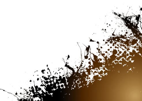 Brown and black grunge abstract background with room to add text