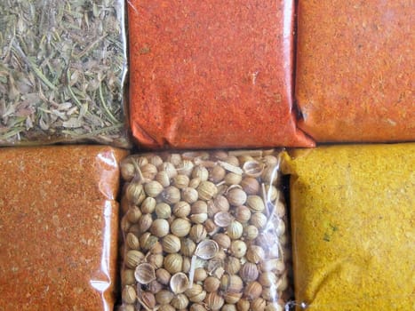 background from different spices 