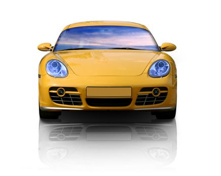 Sports car, isolated on white