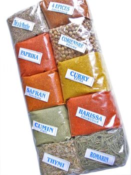 kit og different multicolore spices