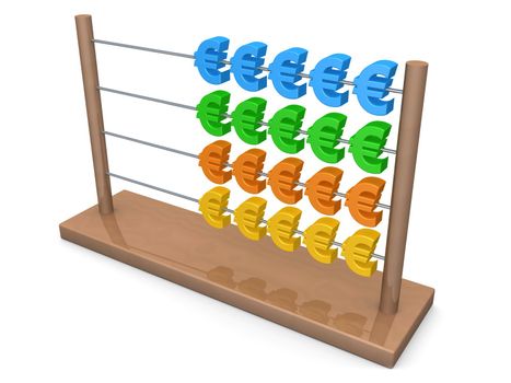 Computer Generated Image - Euro Abacus .