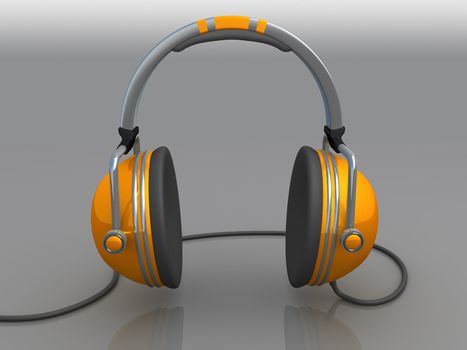 Computer Generated 3D Image - Headphones .