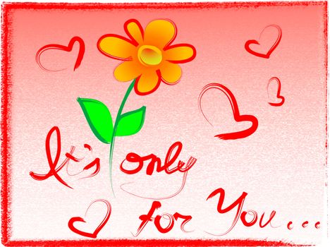 one beautiful flower only for you 