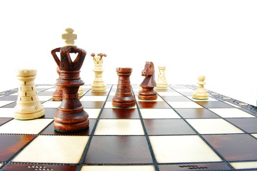 chess pieces showing concept of power strategy and success in business