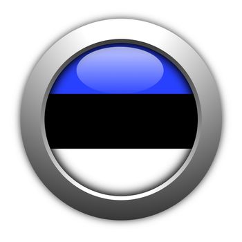 estonia button flag sign or badge for website