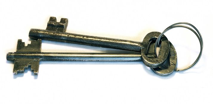 age-old keys from a ferruginous metal