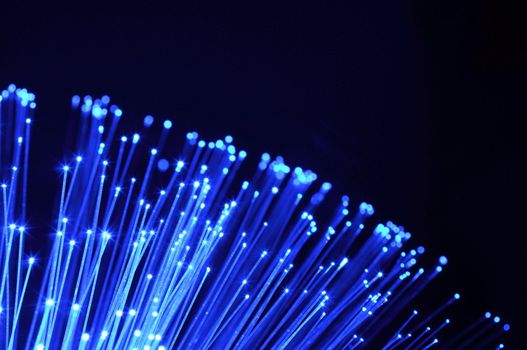 cable of fiber optics showing technology or communication concept