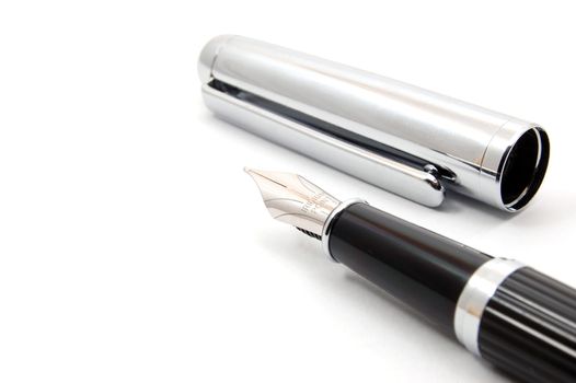 business fountain pen isolated on white background