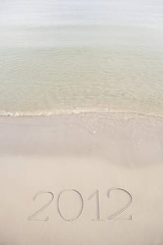 2012 written in the beach